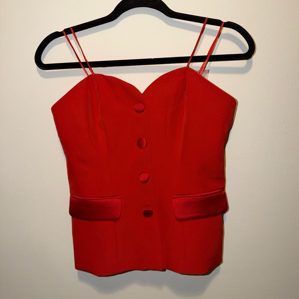 Sincerely Jules Vibrant Red Sleeveless Blouse